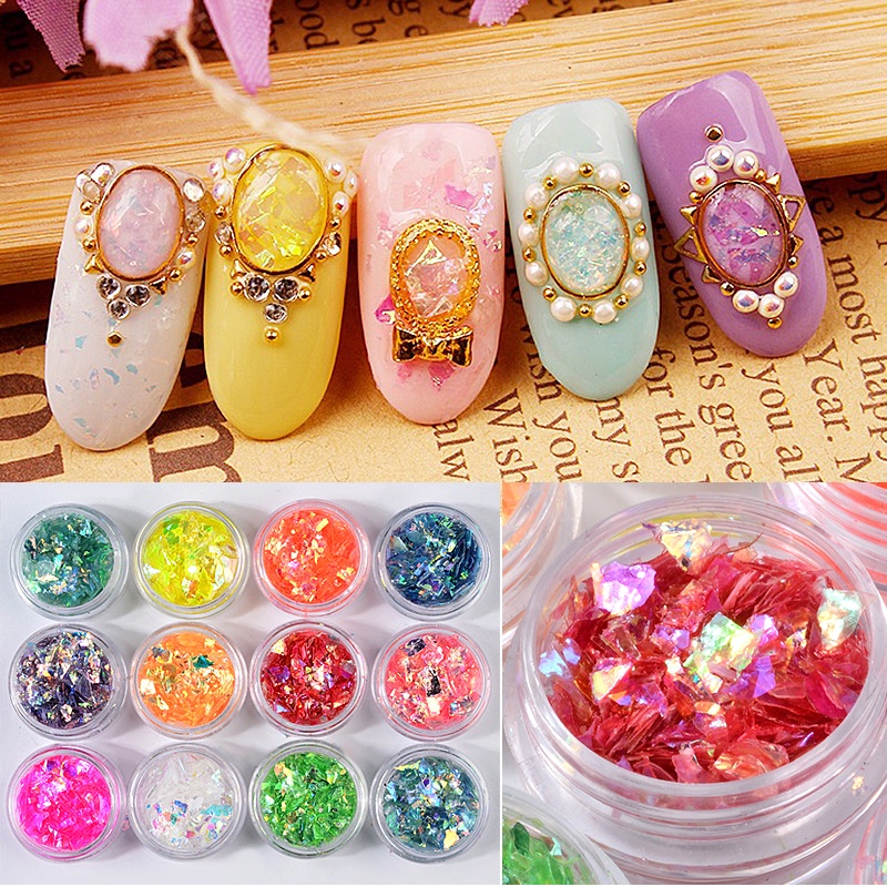 Set xà cừ pha lê mỏng nhẹ trang gương trang trí móng