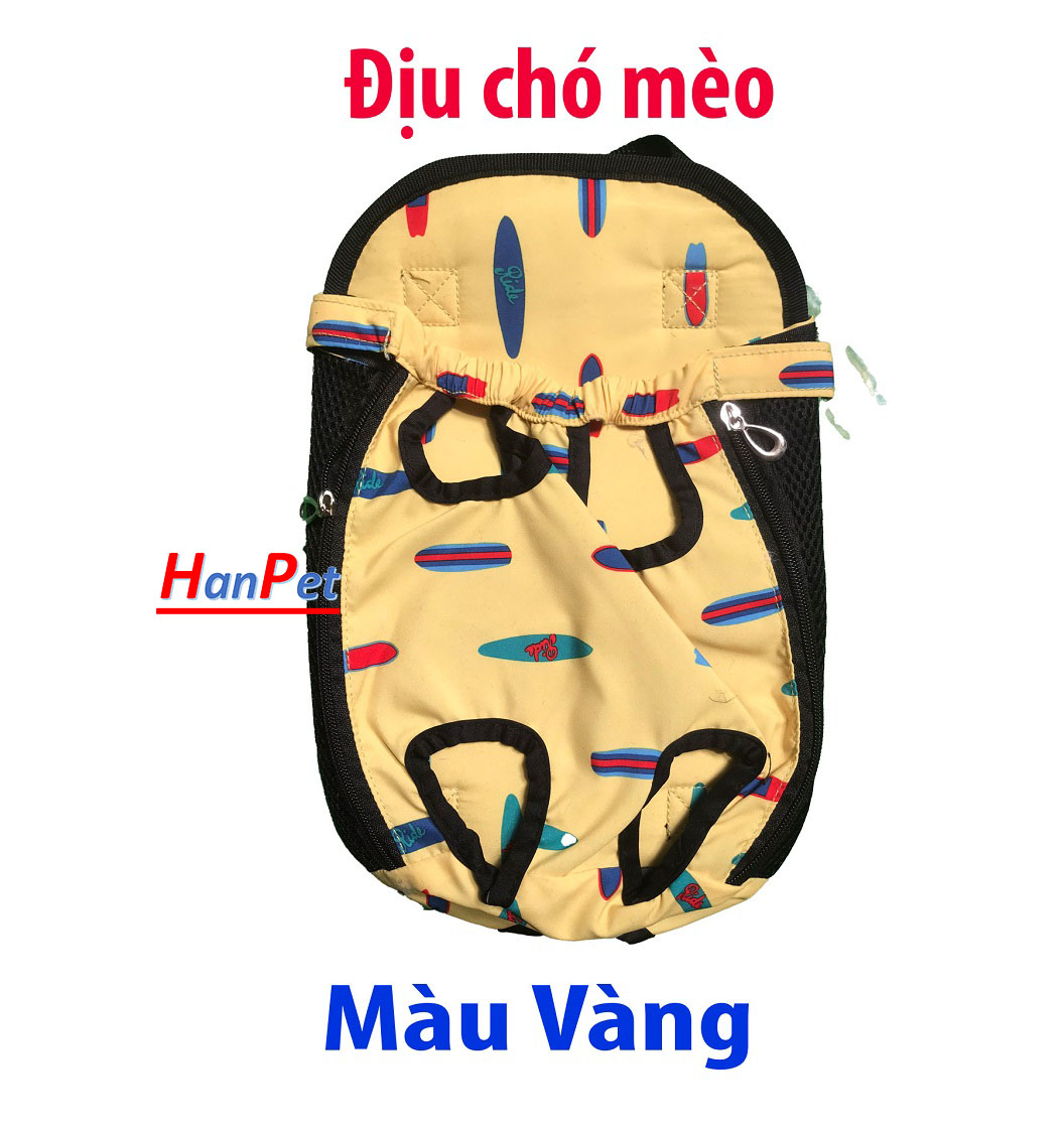 Địu cho chó mèo thú cưng - túi đeo thú cưng - vận chuyển chó mèo - loại tốt - giá mềm