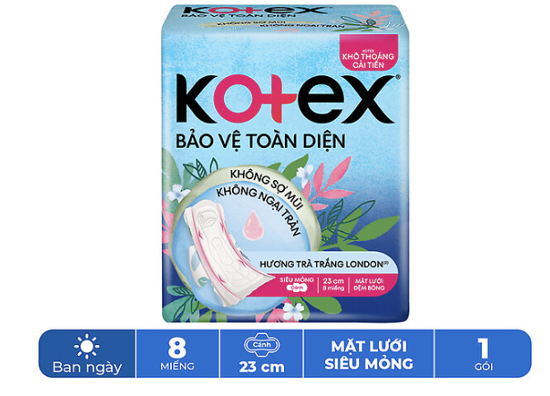 Băng vệ sinh Kotex khô thoáng siêu mỏng cánh 8 miếng