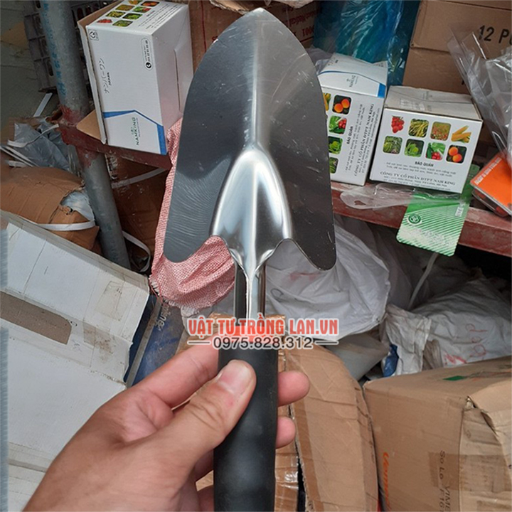 Xẻng làm vườn mini lưỡi inox cán nhựa