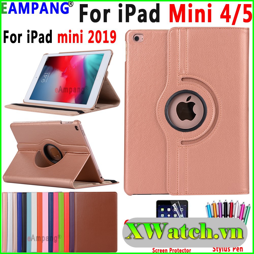 Tặng bút cảm ứng _ bao da xoay 360 ipad mini 4 mini 5 - bao da a2133 / a2124, a2125 / a2126