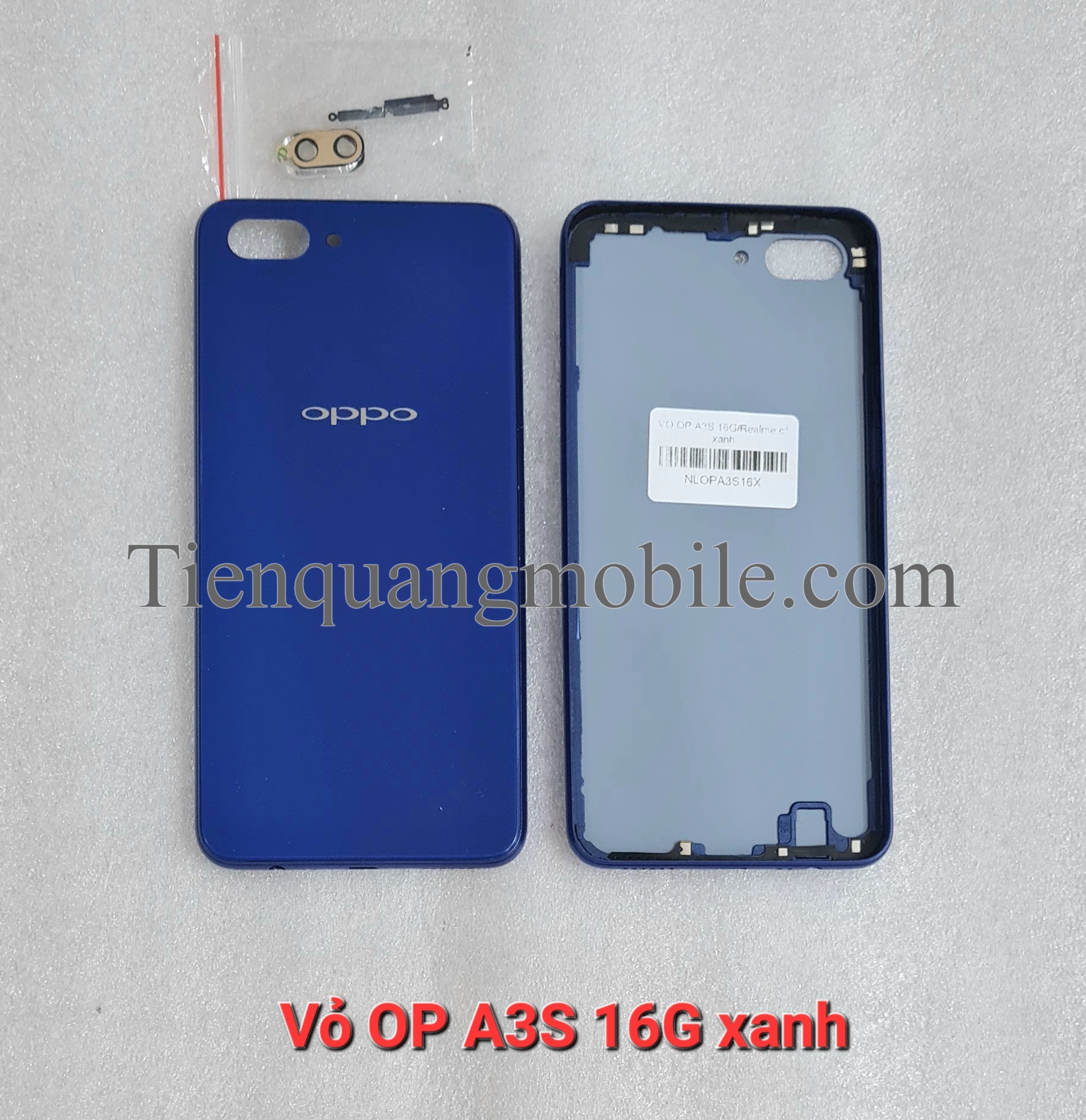 Bộ vỏ Oppo A3S 16GB (Gồm vỏ, xương, kính cam, nút bấm)