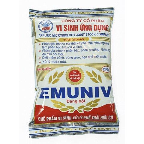 Chế phẩm vi sinh xử lý chế phẩm hữu cơ em emuniv 200gr