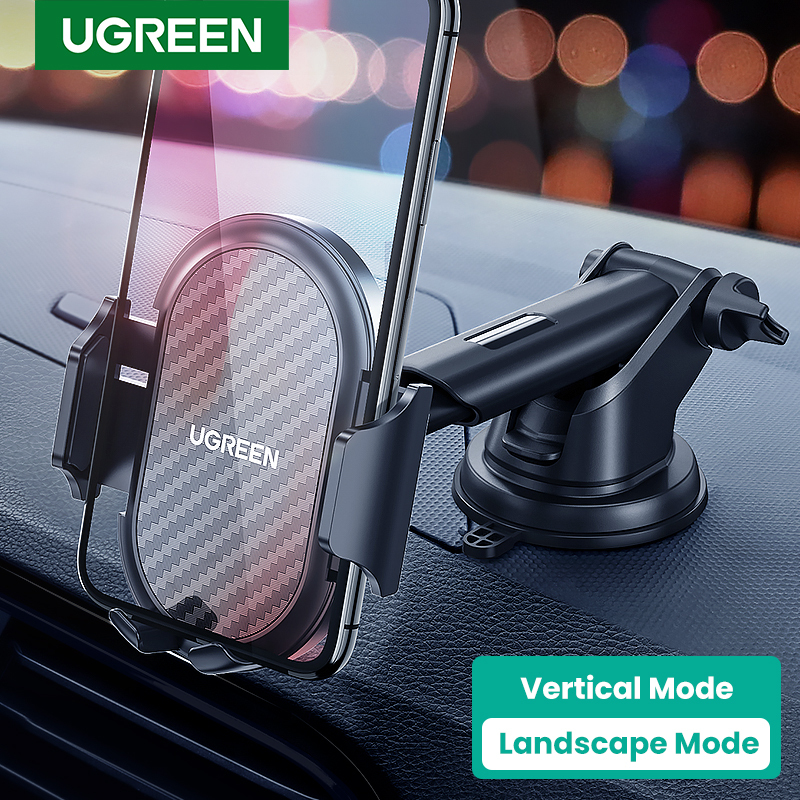 UGREEN Car Phone Holder for iPhone 12,11,X XS XR Samsung S9 Plus Note 9 Huawei Nova P Mate Series Xiaomi OPPO VIVO Mount Holder for Phone in Car 360 Rotation Mobile Phone Holder Stand