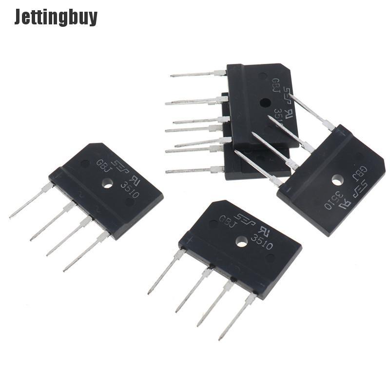 Jettingbuy Chua 5 Pcs 35A 1000V Mạch Chỉnh Lưu Cầu Đi-ốt GBJ3510
