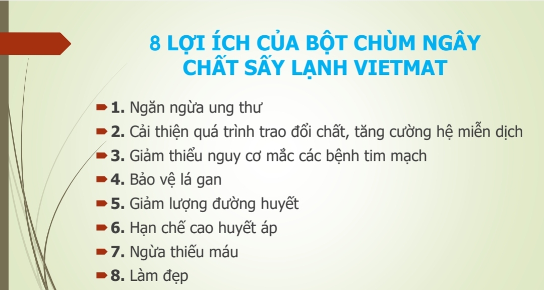 Bột chùm ngây sấy lạnh cho bé VIETMAT