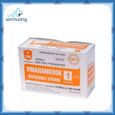 Bơm tiêm Vinahankook 1ml/cc Insuline ( cỡ kim30G x 1/2'')