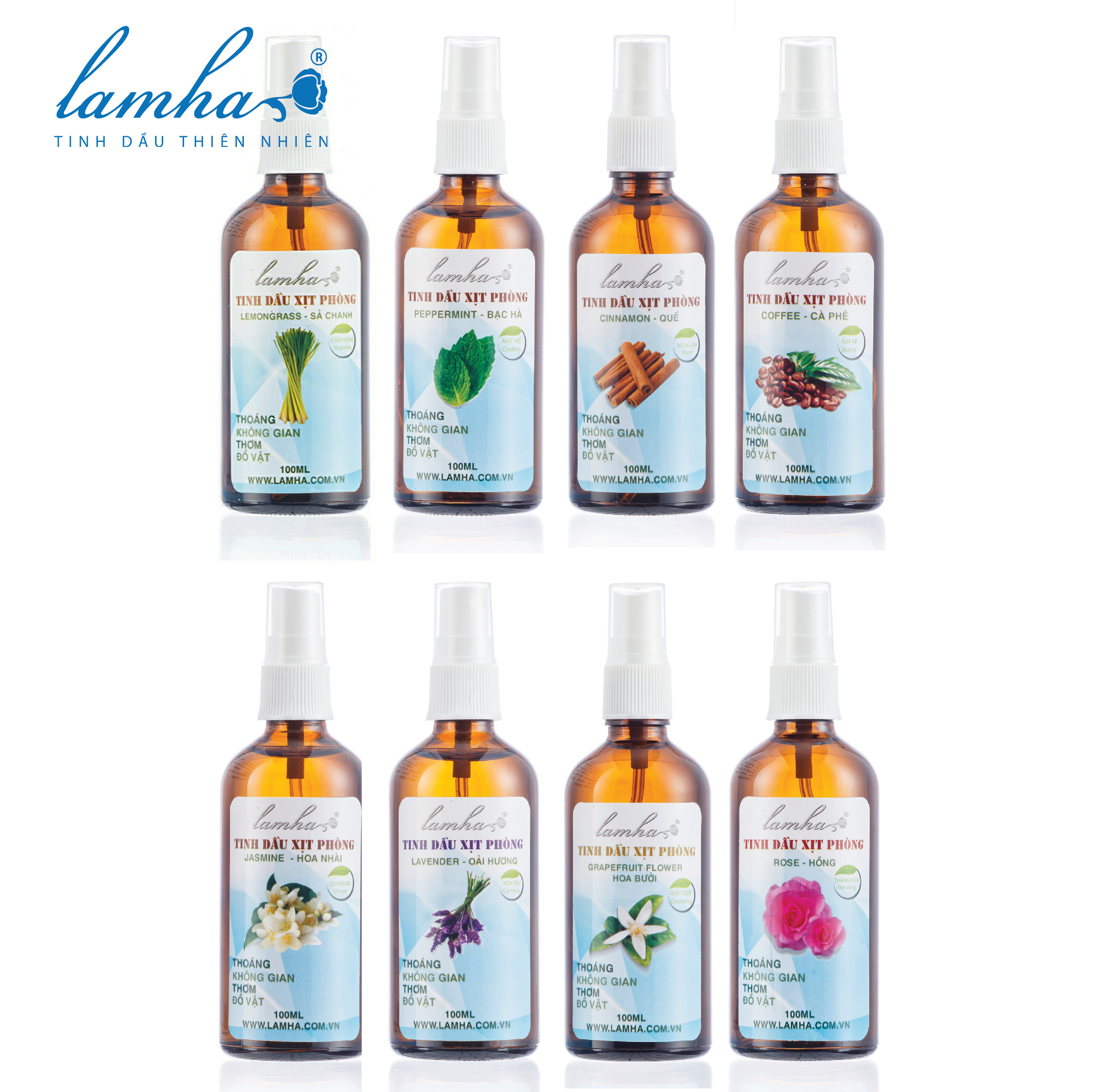 Xịt phòng tinh dầu Cà Phê 100ml Lam Hà