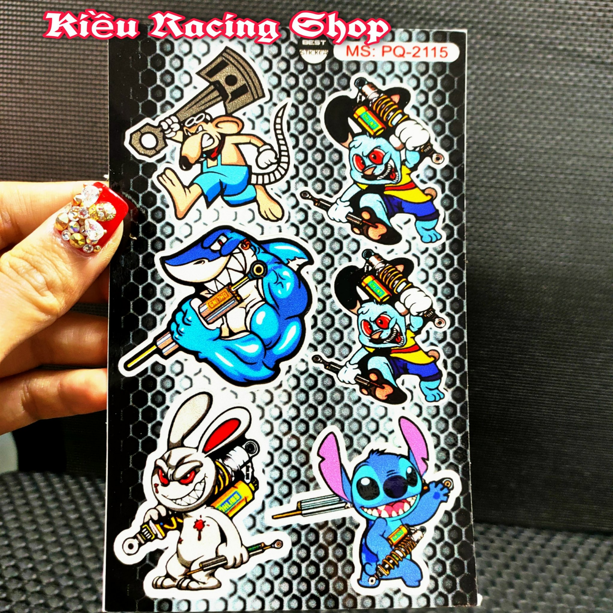 [HCM]Tem Phản Quang Mẫu Sticker Hoạt Hình