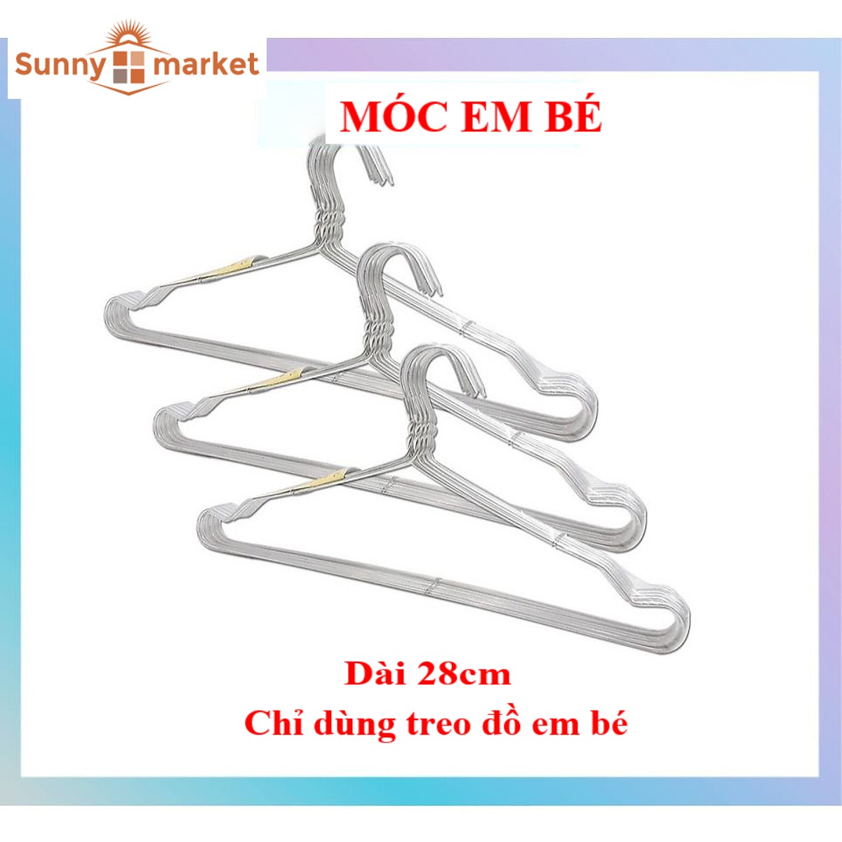 Combo 30 móc treo quần áo cho bé chất liệu Nhôm cao cấp - móc phơi đồ cho trẻ em