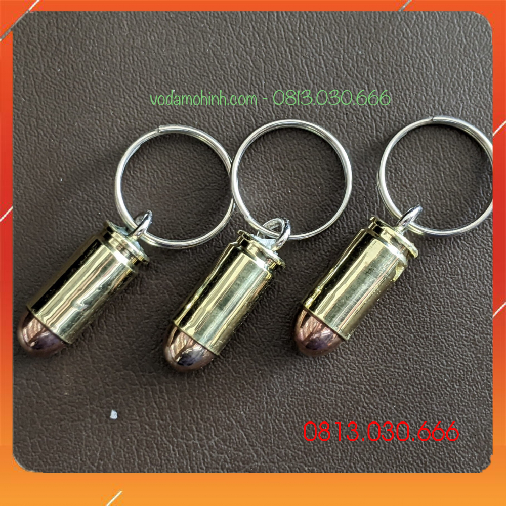 Combo3 móc khóa cattut 9mm đồng