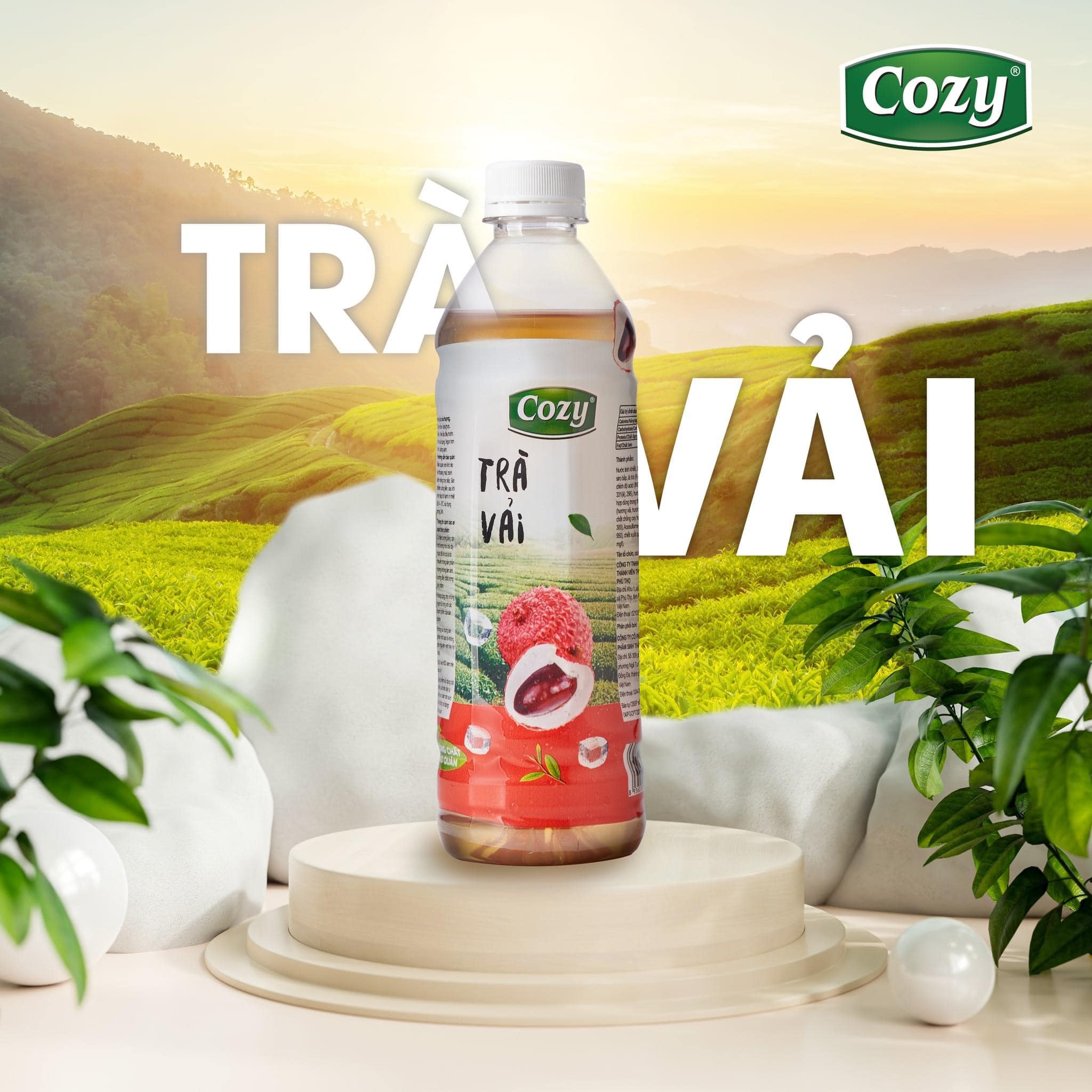 Trà hoa quả Cozy chai 455ml