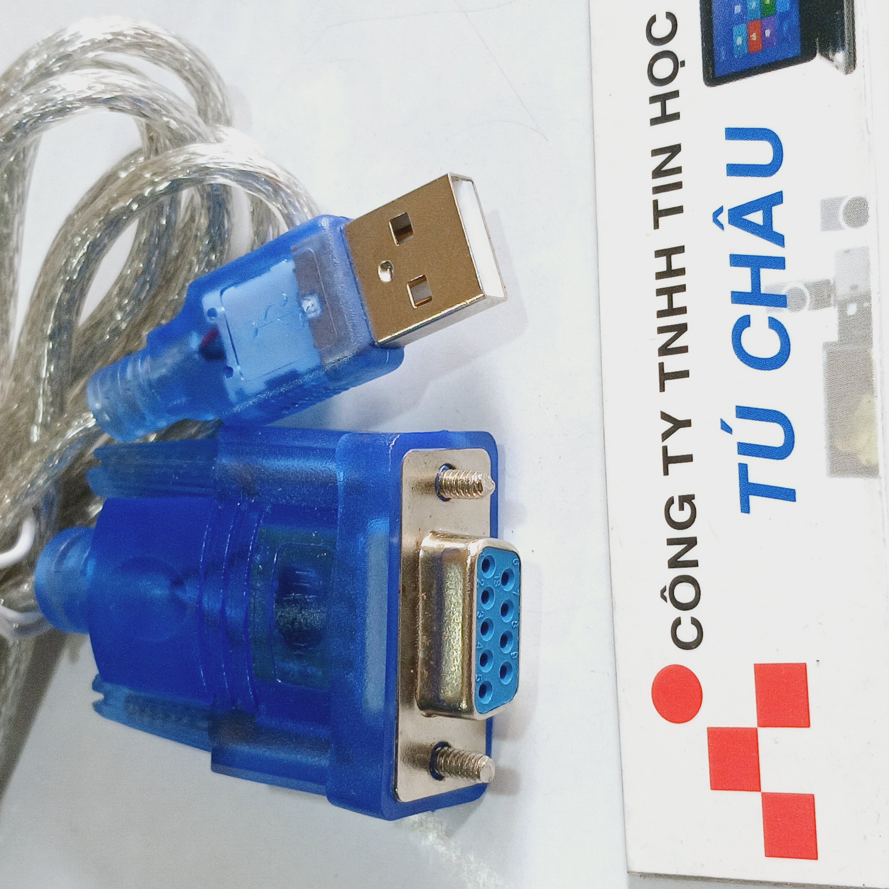 Cáp RS232 / USB ra Com 9 DB9 (Chuẩn USB 2.0 ra Com 9 Lổ Cái) / Cáp dài 80Cm (Bịt)