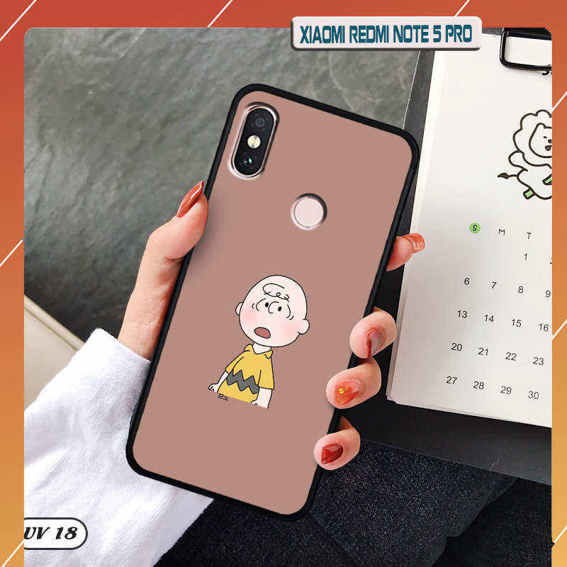 Ốp Xiaomi Redmi Note 5 Pro lưng nhám -ngộ nghĩnh