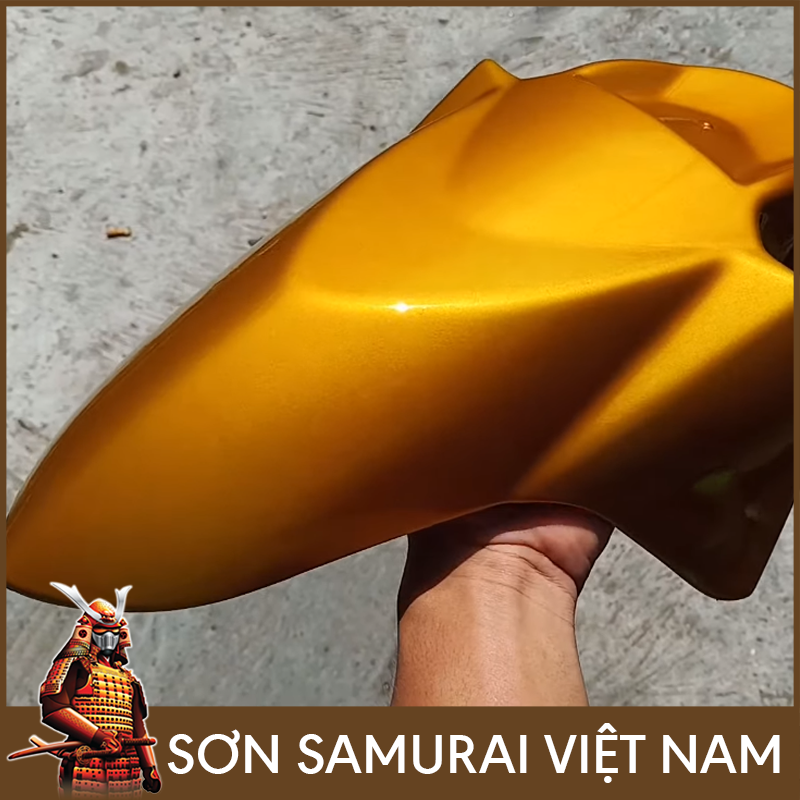Chai sơn 1102 màu vàng ánh kim sơn samura