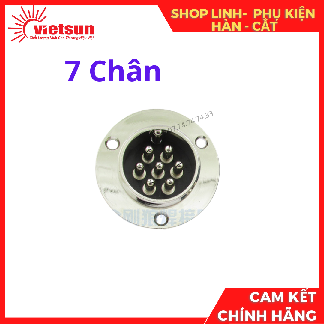 Giắc điều khiển máy hàn Mig ( Loại Đực gắn trong máy)