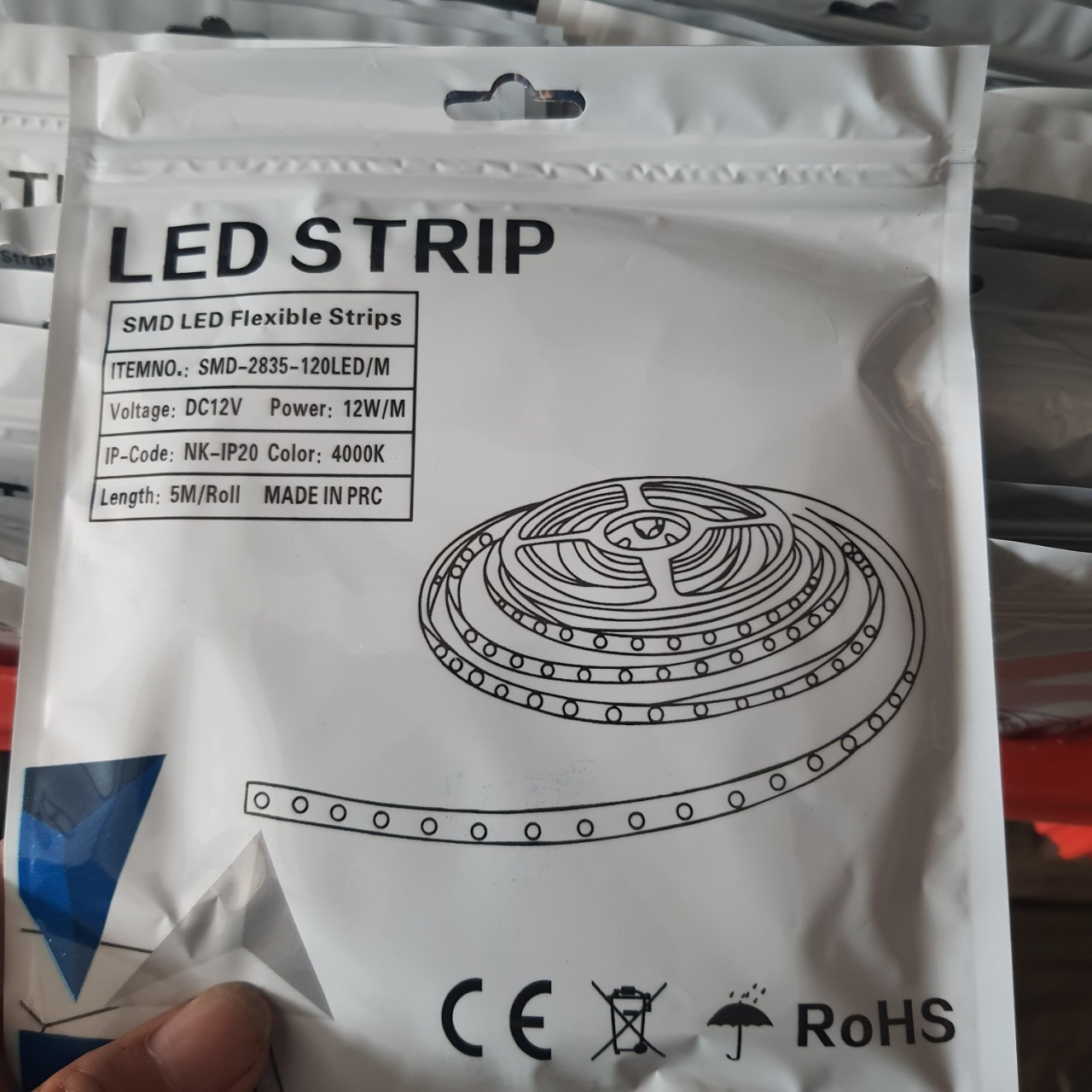 CUỘN LED DÂY DÁN 12V - 2835 - 120LED /MÉT
