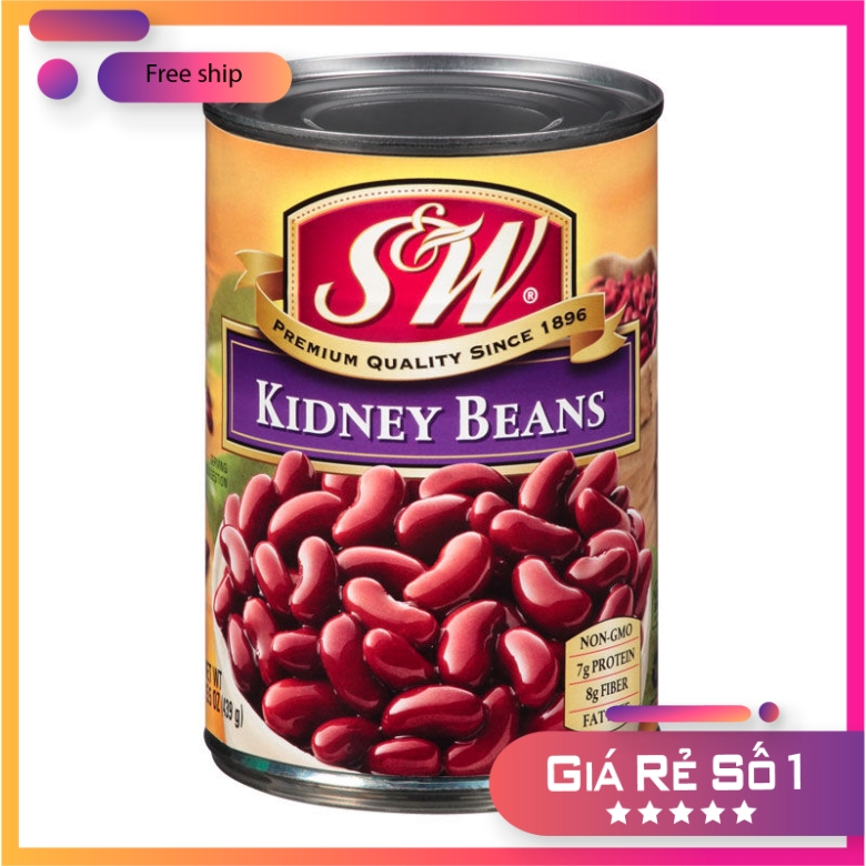 Đậu Thận (Đậu Đỏ Tây) S&W KIDNEY BEANS – hộp 439g