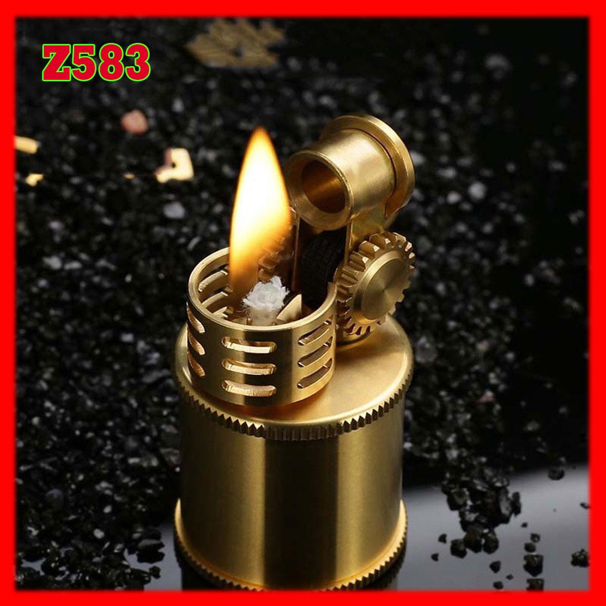 Hột Quẹt Bật Lửa Xăng Đá Mini Z583 Có Buồng Chắn Gió Cực Tốt, Thiết Kế Độc Đáo, Đẹp Mắt