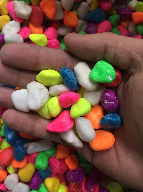 Sỏi màu cao cấp trang trí bình hoa, bể cá cảnh_200gram