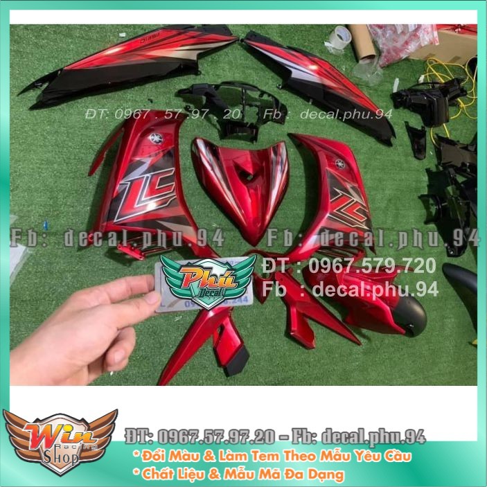 Tem rời exciter 135 đỏ đen lc
