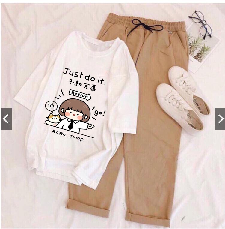 Set áo kèm quần just do it phù hợp đi học, đi chơi