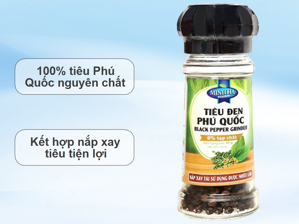 Tiêu đen hạt Phú Quốc Minh Hà hũ 40g