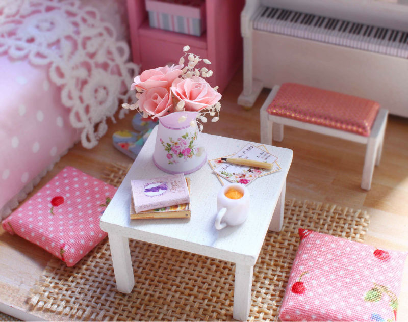 Mô Hình Nhà Gỗ  Căn Phòng Tiểu Thư Sunshine 3015 (Kèm Keo Sữa +Mica)