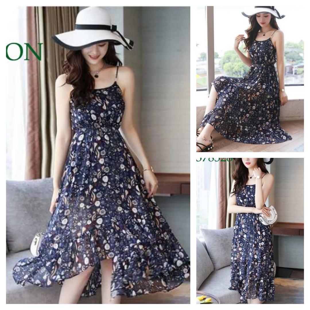 Đầm xoè dáng dài phối tay rơi thời trang - beyeu1688 - by3284a