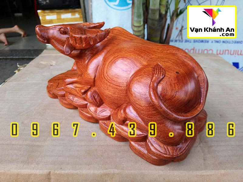 Tượng Trâu Tài Lộc gỗ hương - Tượng Phong Thủy - Trang Trí Nhà Cửa Decor - Quà Tặng Tân Gia - Quà Tặng Ý Nghĩa - Đồ Gỗ Mỹ Nghệ