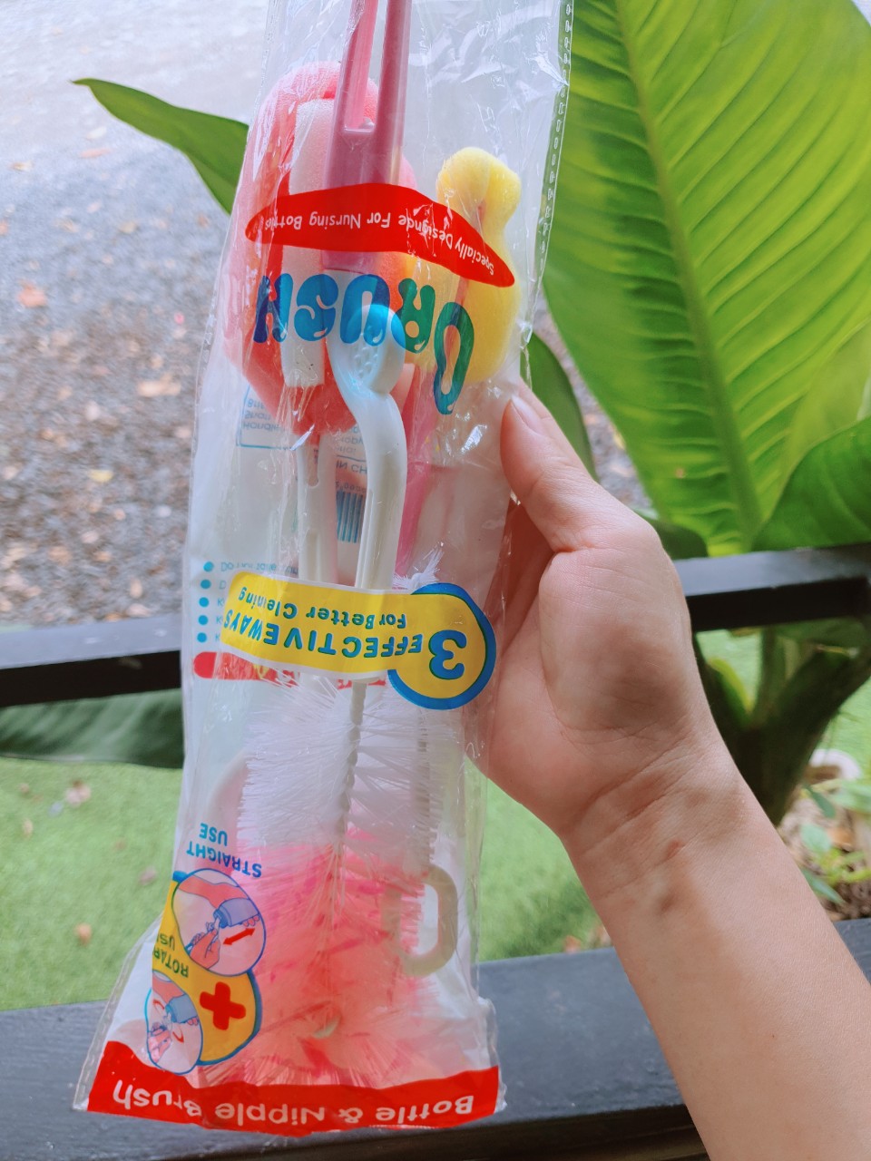 BỘ CỌ RỬA BÌNH SỮA 4 CHI TIẾT, CỌ RỬA BÌNH SỮA, RỬA NÚM CHO BÉ
