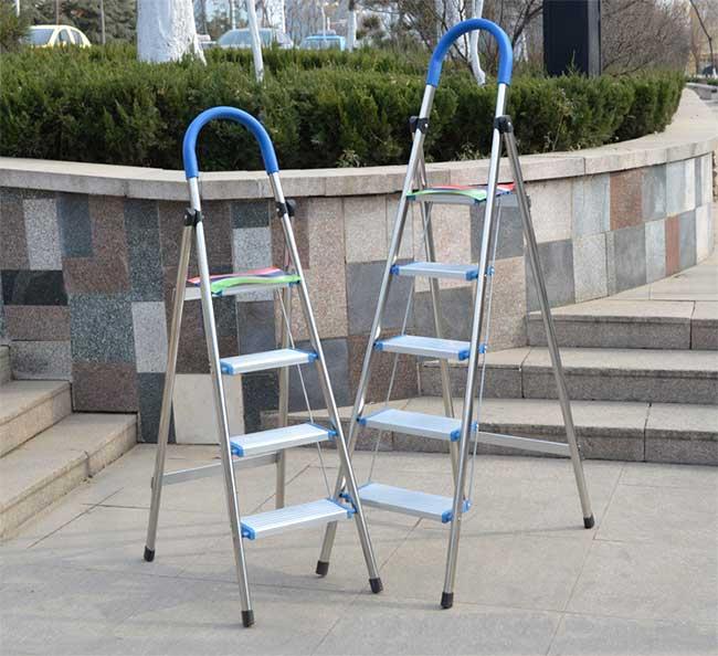 Thang nhôm ghế tay vịn- Thang nhôm gia đình 6 bậc- 1.5m