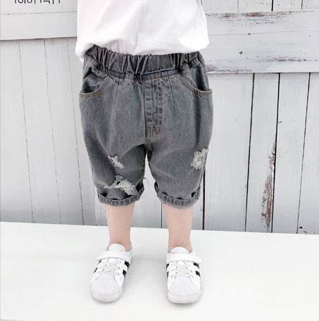 Quần Ngố Cho Bé Trai Bé Gái Hàn Quốc, Quần Short Jean Trẻ Em Từ 0 Đến 6 Tuổi Abee Store Size 8-25kg QS4