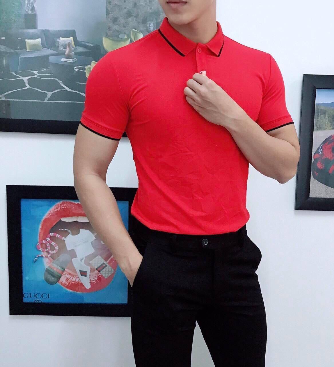 ÁO PHÔNG NAM CỔ BẺ PHỐI VIỀN  / ÁO PHÔNG NAM TRƠN KIỂU PHỐI / ÁO THUN NAM TRƠN CỔ BẺ / ÁO THUN NAM CỔ BẺ COTTON