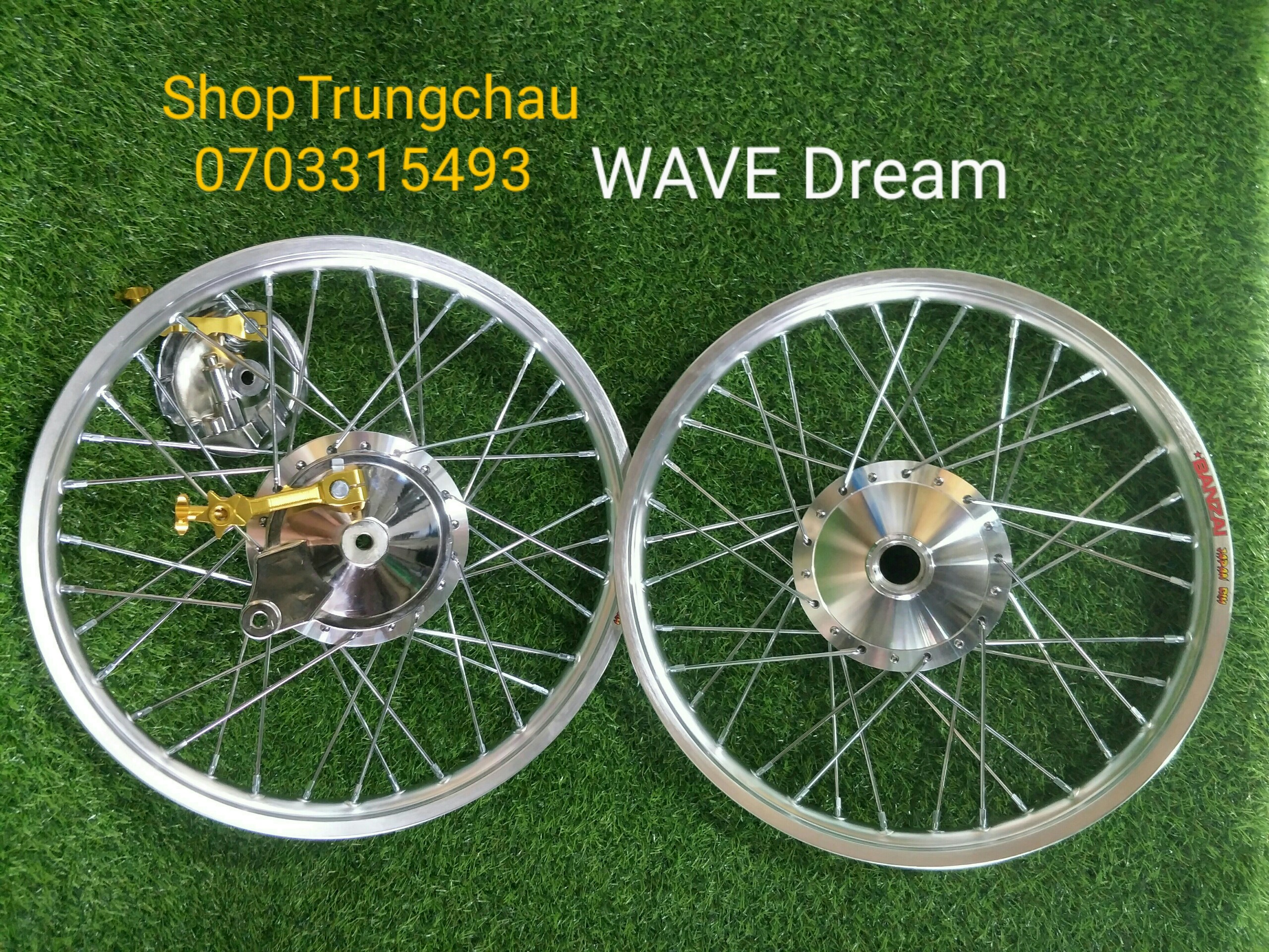 [HCM] CẶP BÁNH CĂM WAVE DREAM NIỀNG NHÔM BANZAI THÁI 1.4 1.4