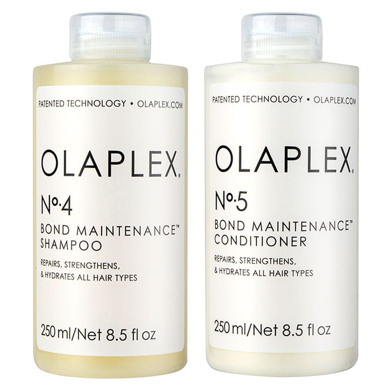 Cặp dầu gội OLAPLEX No.4 + Dầu xả OLAPLEX No.5 phục hồi tóc hư 250ml