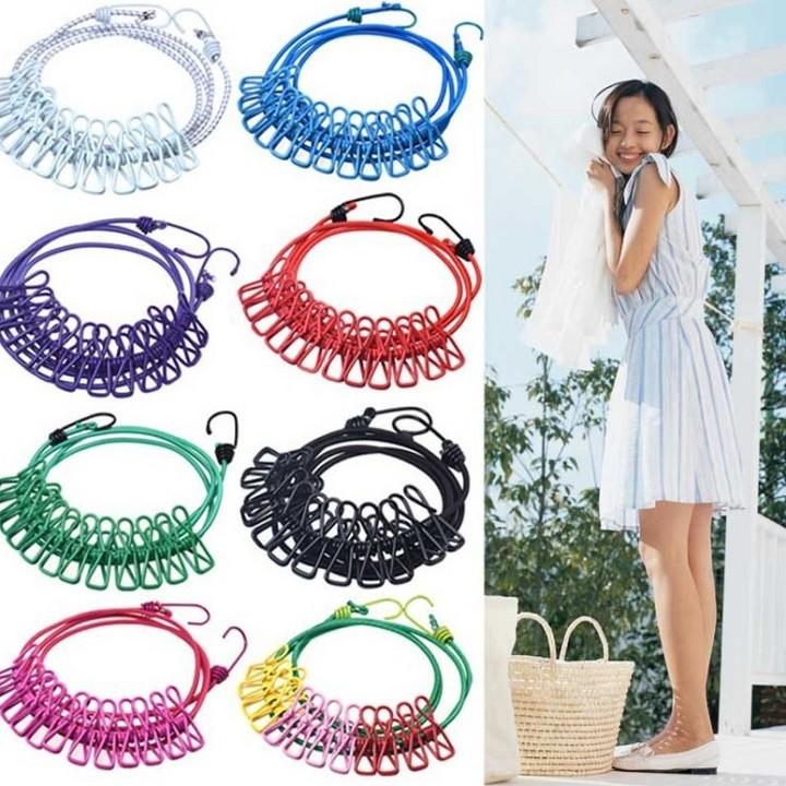 Dây phơi quần áo thông minh có móc kẹp