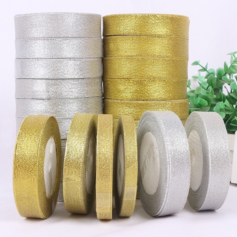 [HCM]Cuộn Ruy Băng Kim Tuyến 2Cm X 22Cm