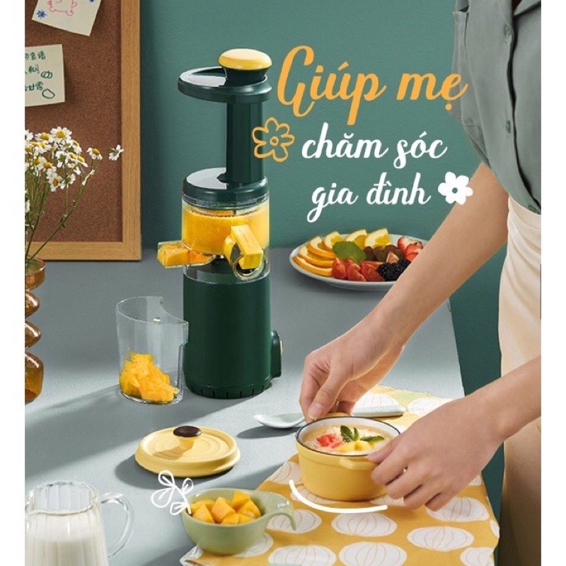 MÁY ÉP CHẬM MINI - MÁY ÉP CHẬM HOA QUẢ RAU CỦ