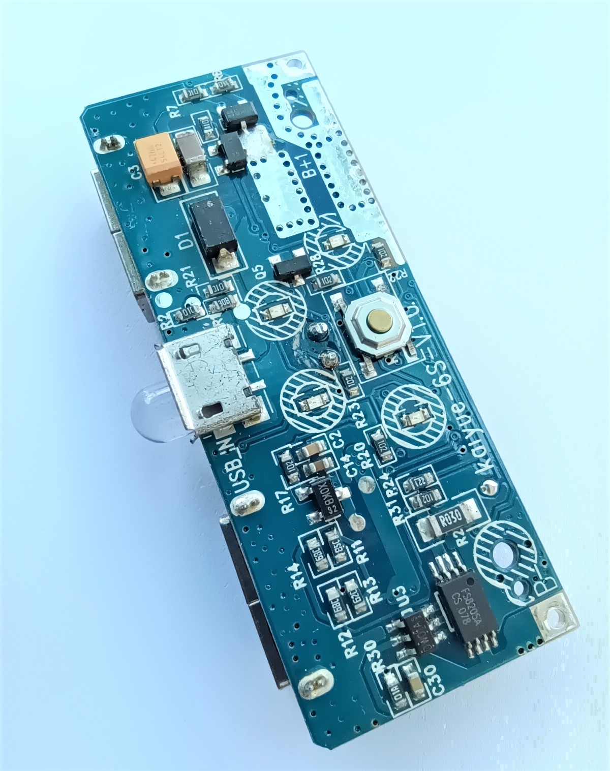 Mạch sạc dự phòng 2 cổng USB 2A Xanh dương (KV0014)