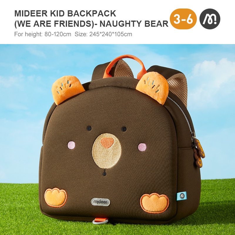 Balo cho bé mẫu giáo Mideer Backpack cho trẻ em mầm non đi học