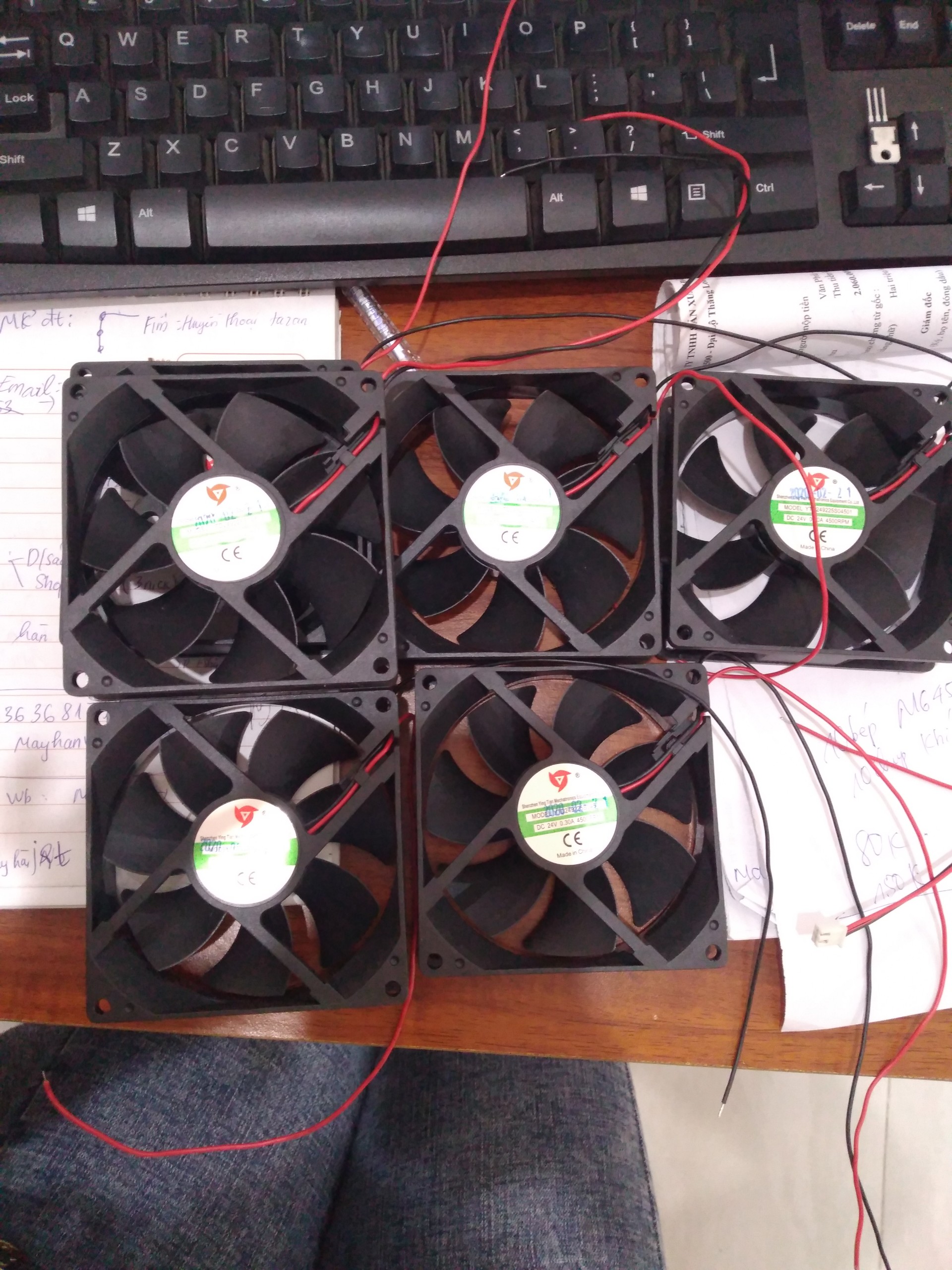 quạt TẢN NHIỆT 24V 9x9 5 chiếc