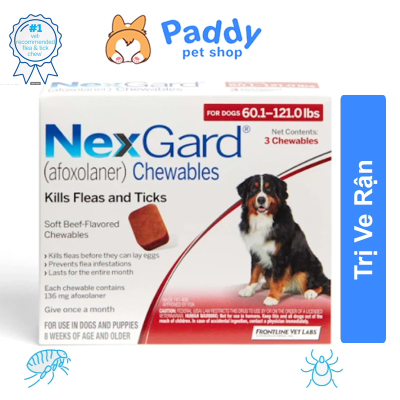 Nexgard Trị Ve Rận Cho Chó (Hàng Chính Hãng - 1 viên)
