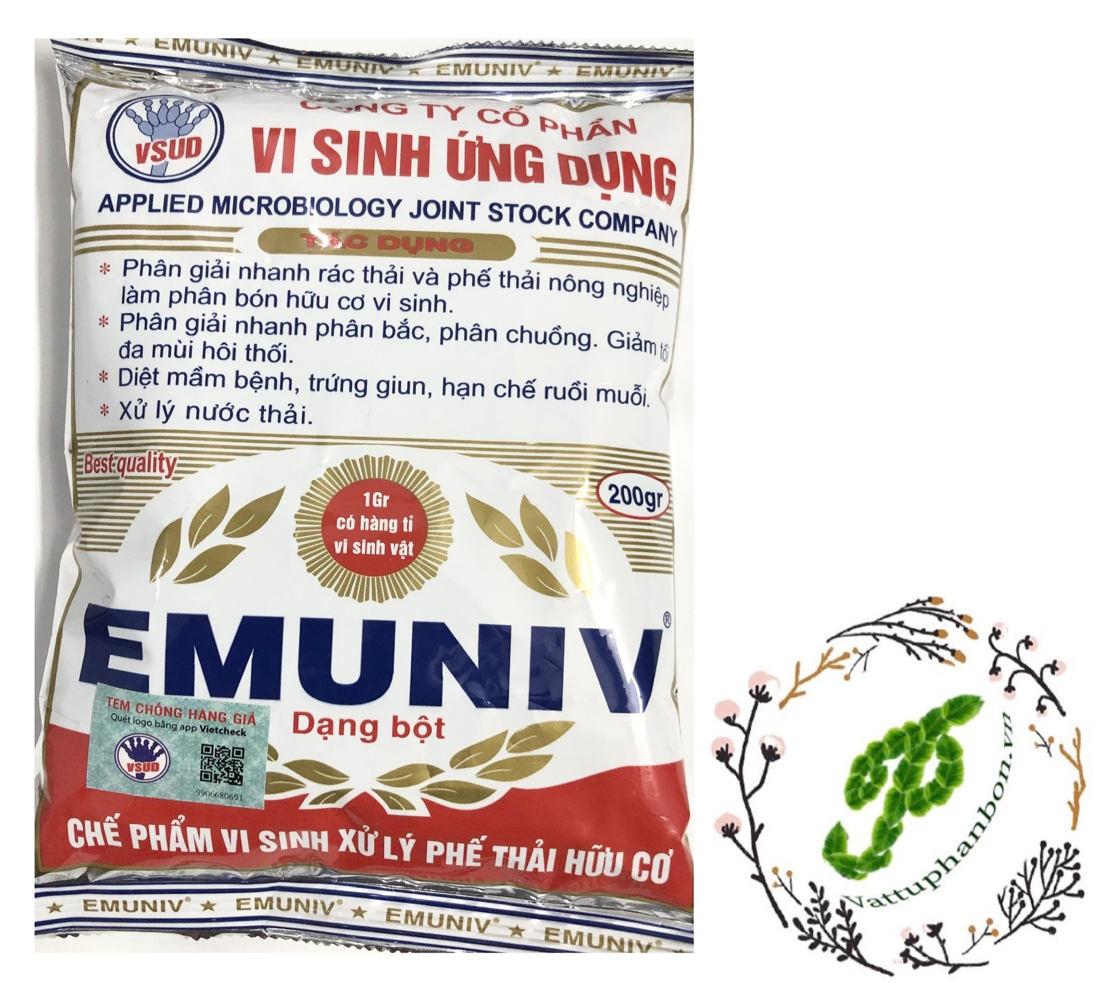 Phân Bón EMUNIV Vi sinh ứng dụng - #166A# 200g