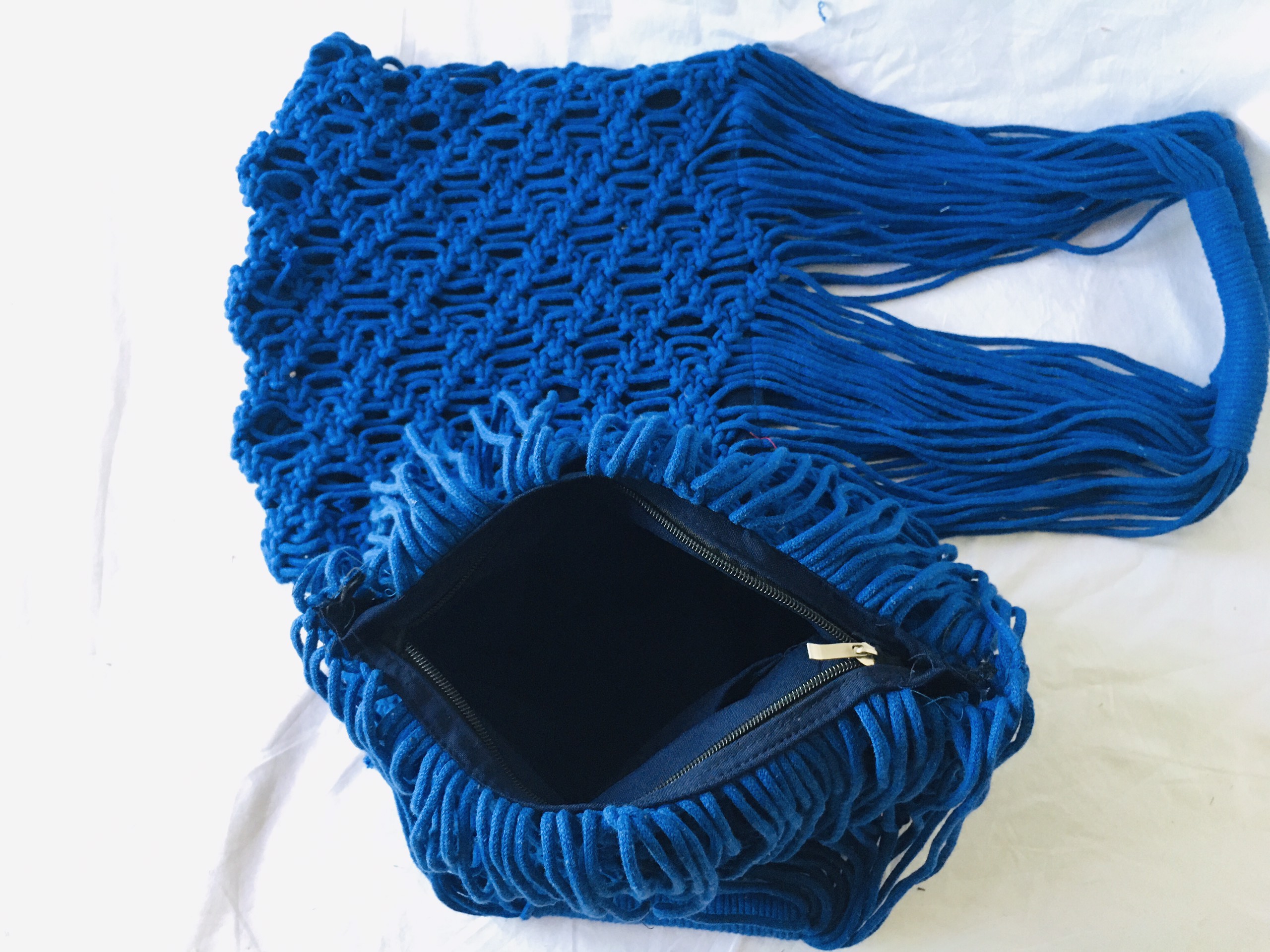 Túi Đeo Vai Macrame Đi Biển Phong Cách Boho Retro (Có Lót Bên Trong)