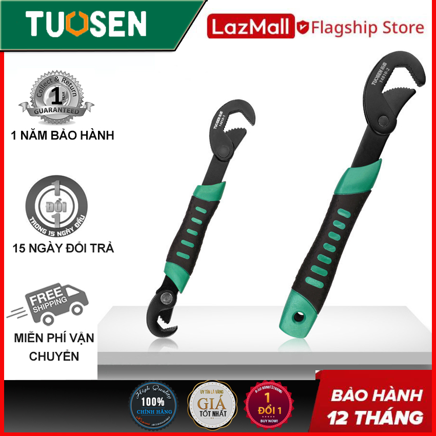 Bộ 2 cờ lê đa năng vô cùng tiện dụng, bộ 2 cờ lê, 3 đầu vặn ốc từ 9-32, bộ cờ lê mỏ lết tuosen