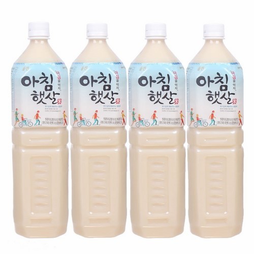 Combo 4 Chai Sữa Gạo Woongjin - Nước Gạo Hàn Quốc 1.5L