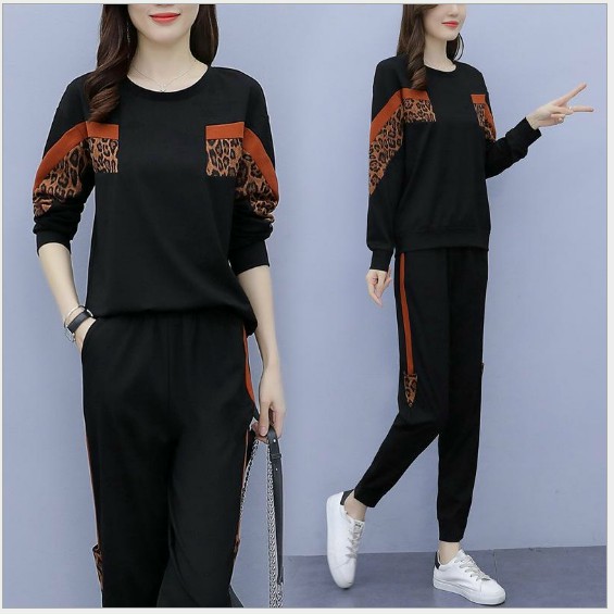 SET BỘ THUN THỂ THAO PHỐI DA BEO