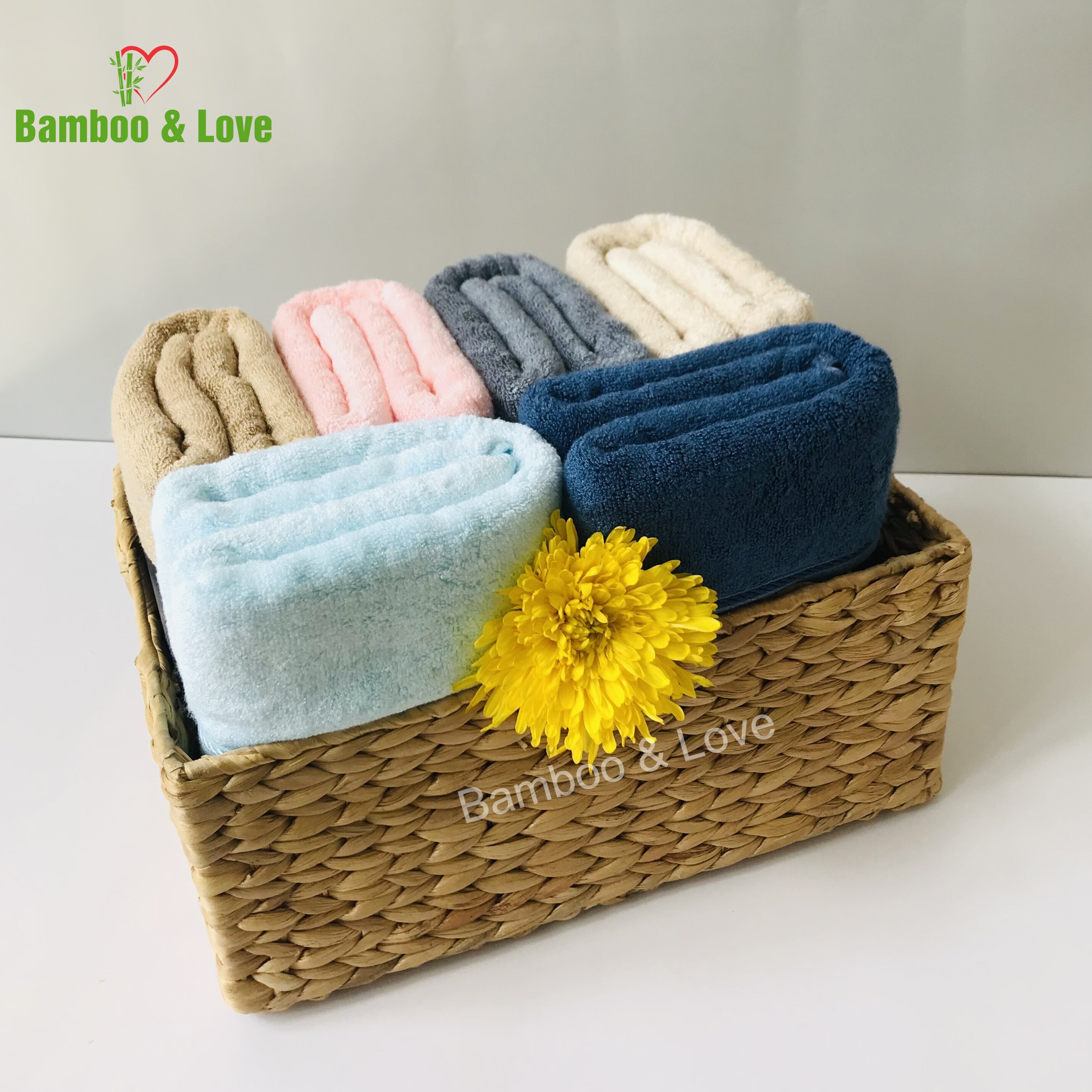 Khăn tắm sợi tre cao cấp Bamboo&love  70x140cm