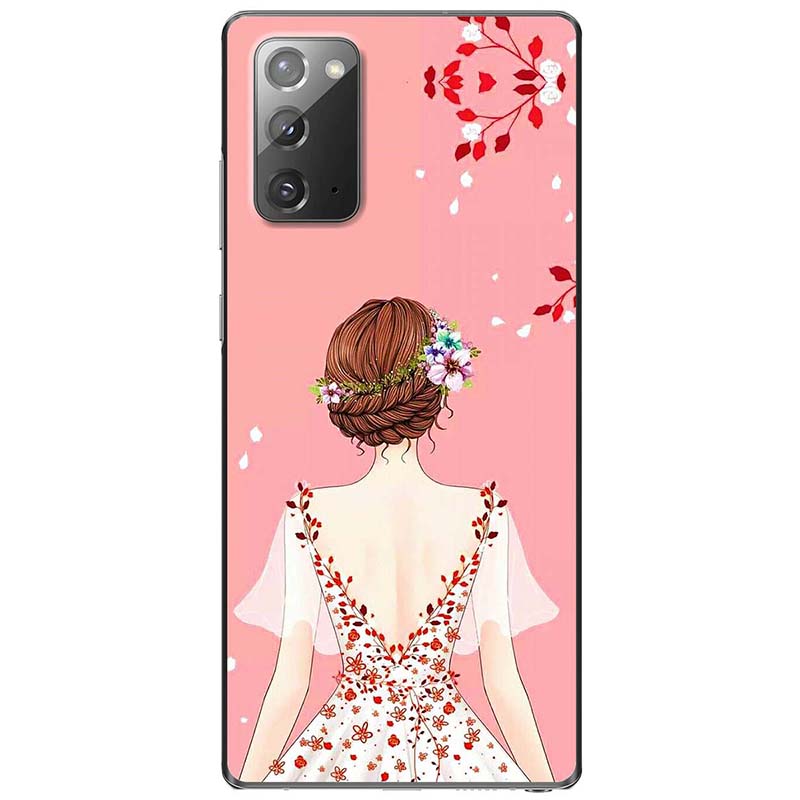 Ốp lưng dành cho Samsung Galaxy Note 10, Note 10 Plus, Note 10 Lite, Note 20, Note 20 Ultra mẫu Cô gái áo hồng